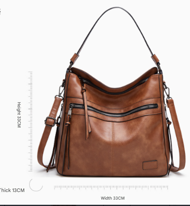 Leather Shoulder Bag "Ethel"
