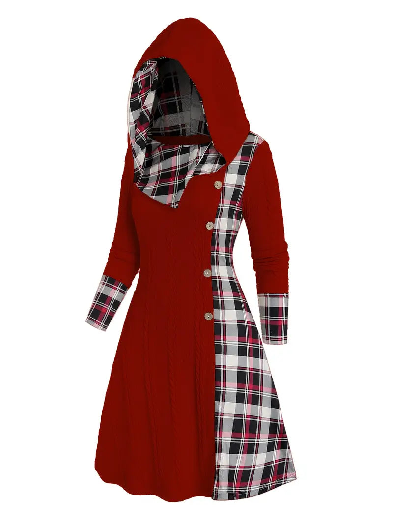 Hooded Knit Dress "Lisa"