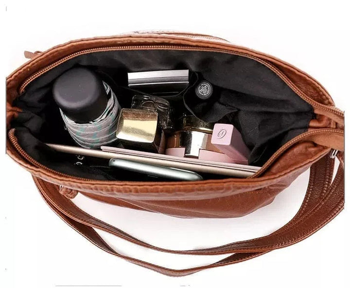 Leather Shoulder Bag "Evony"