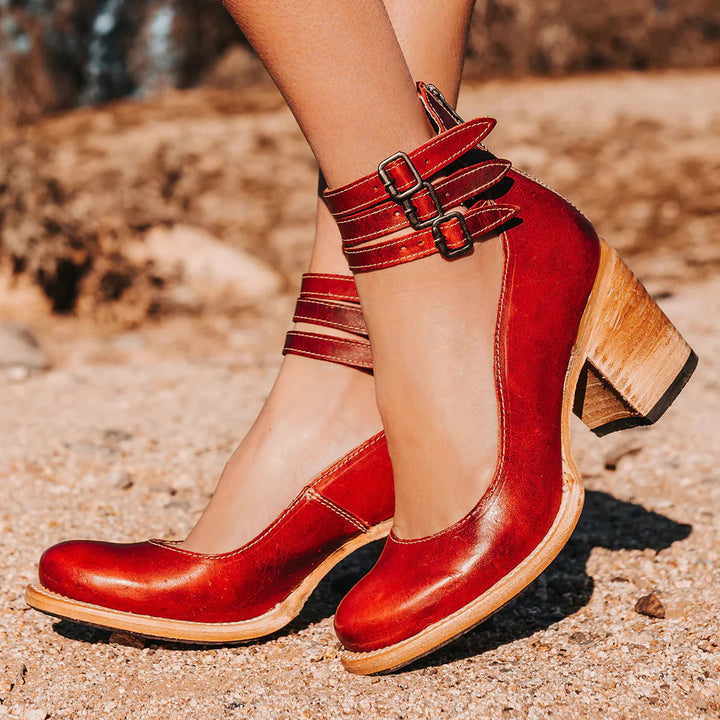 Vintage Ankle Strap Heels "Hana"