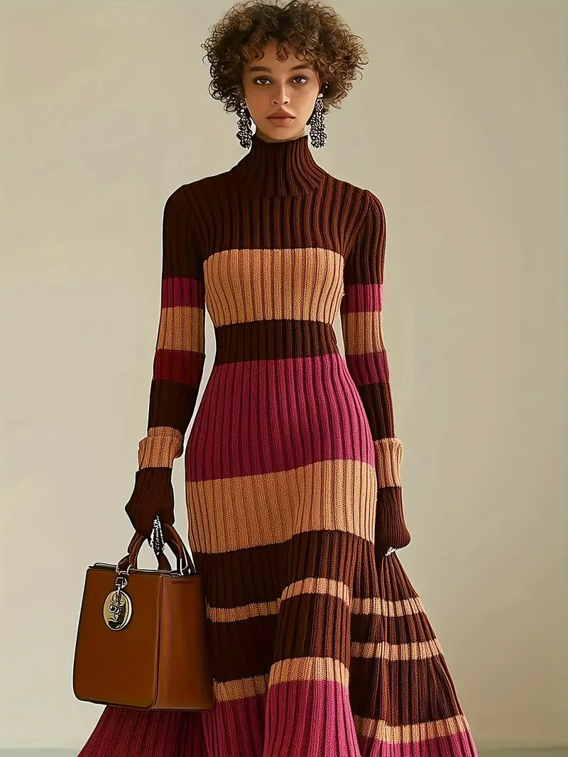 Ribbed Knit Midi Dress "Kyra"