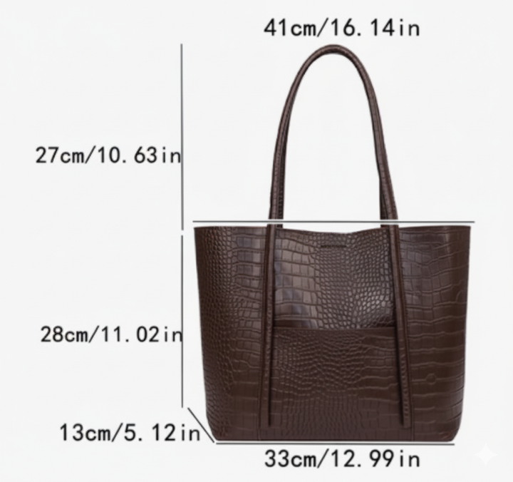 Croc Leather Shoulder Bag "Gilly"