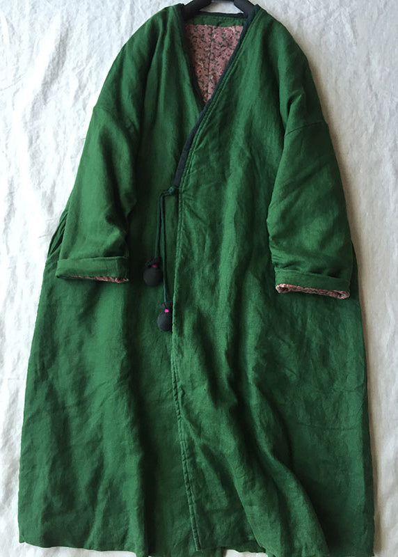 Cotton-Filled Long Coat "Delia"