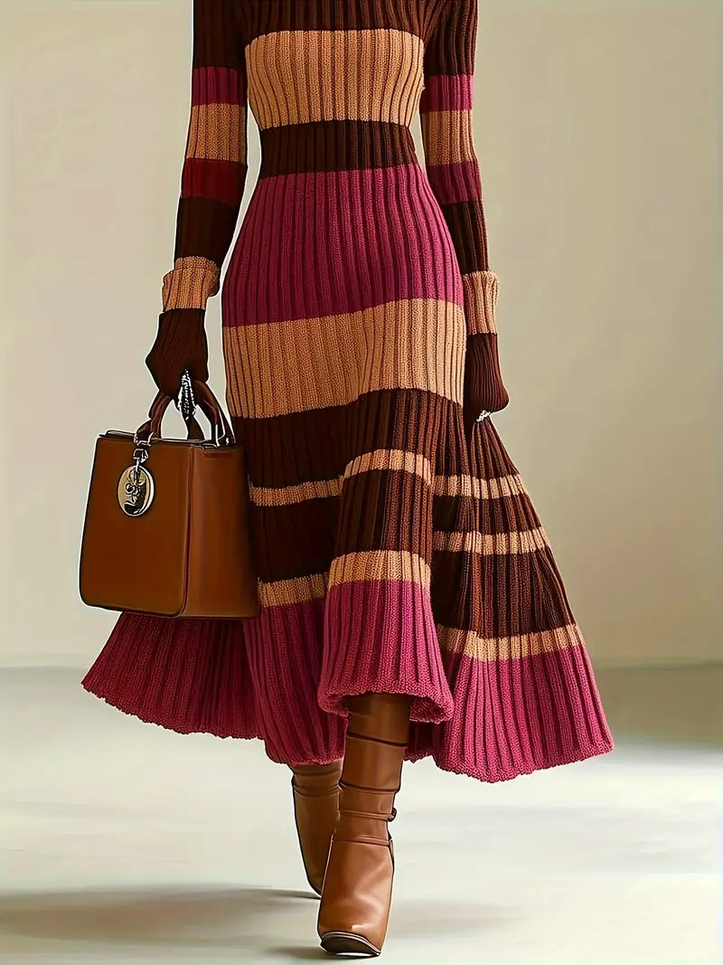 Ribbed Knit Midi Dress "Kyra"