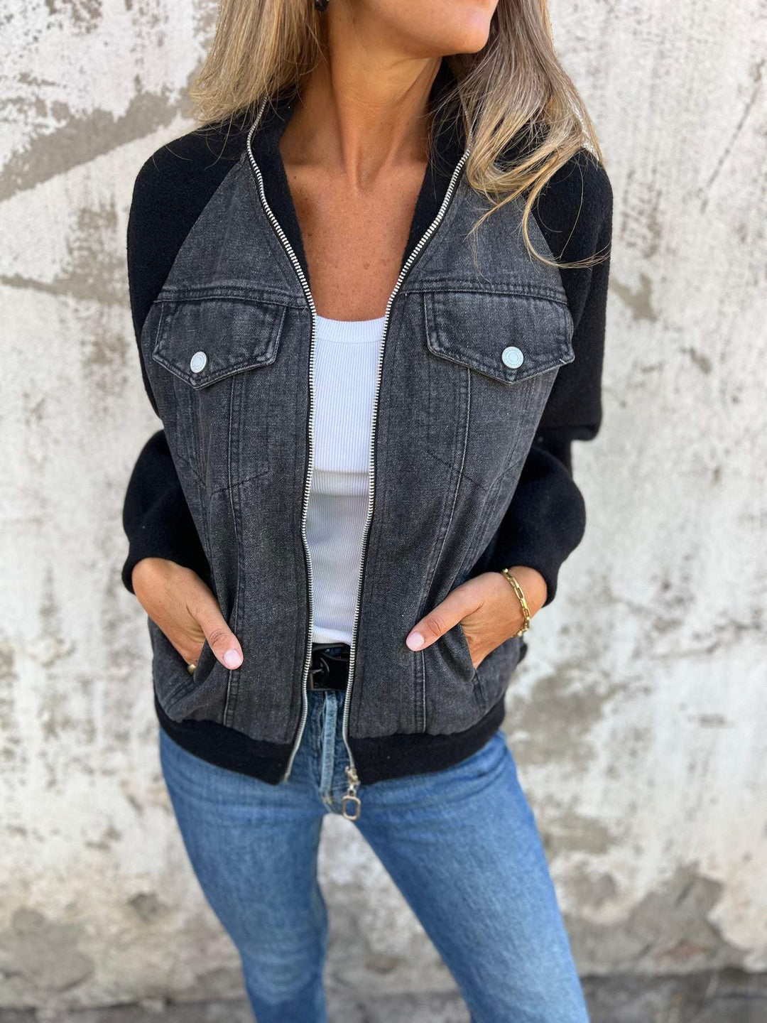 Denim & Knit Jacket "Ada"