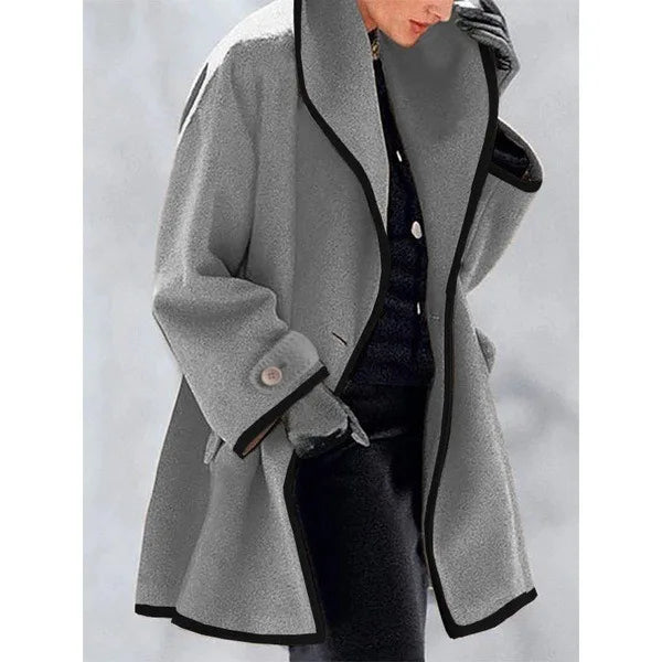 Contrast Trim Coat "Elise"