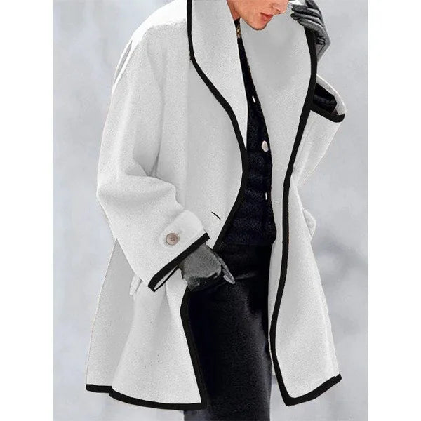 Contrast Trim Coat "Elise"