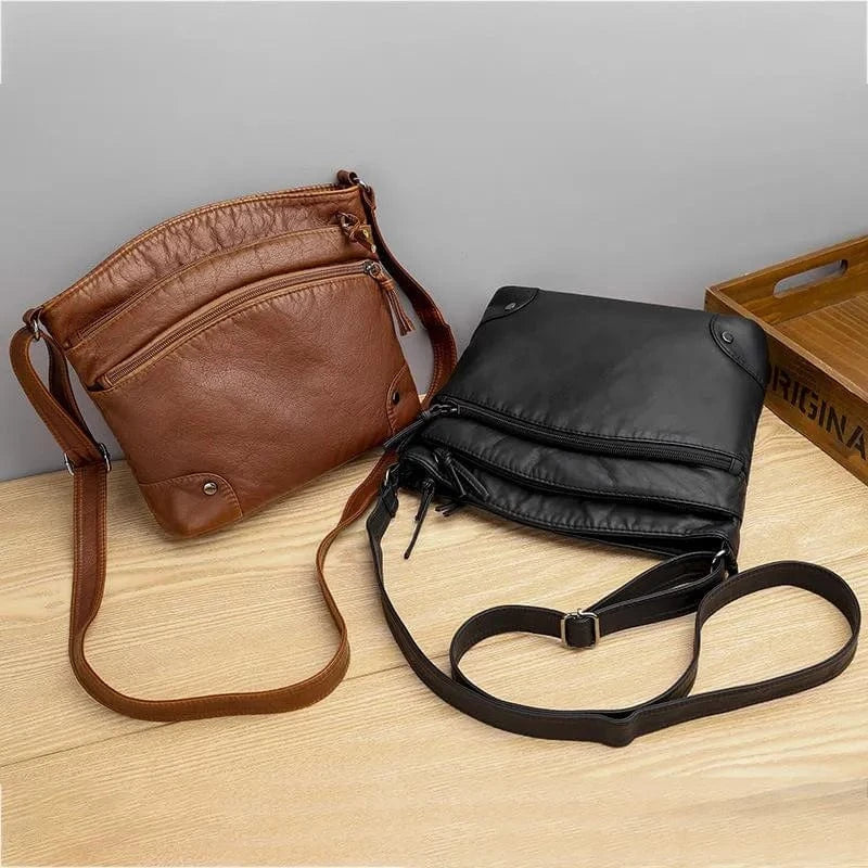Leather Shoulder Bag "Evony"